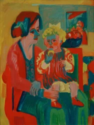 Fille avec enfant